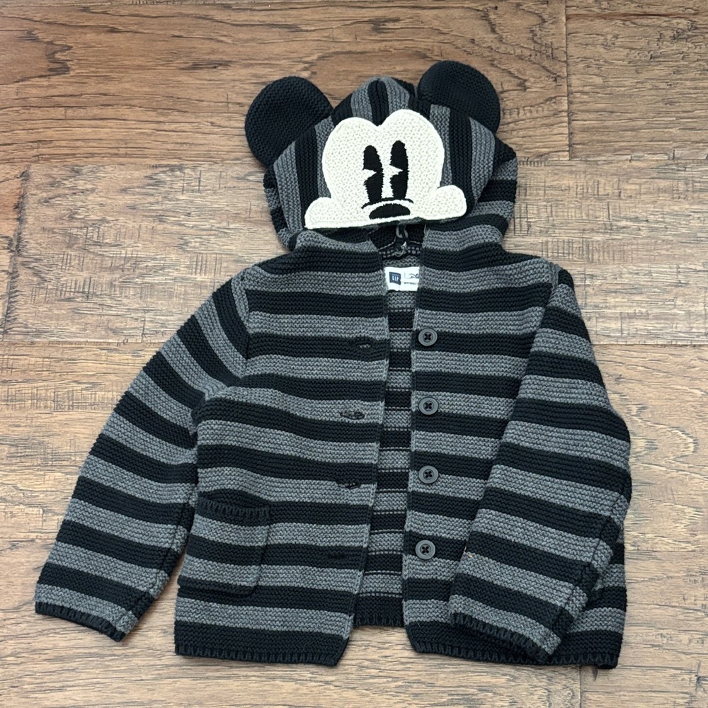 Baby GAP X DISNEY Striped Mickey Mouse Hoodie